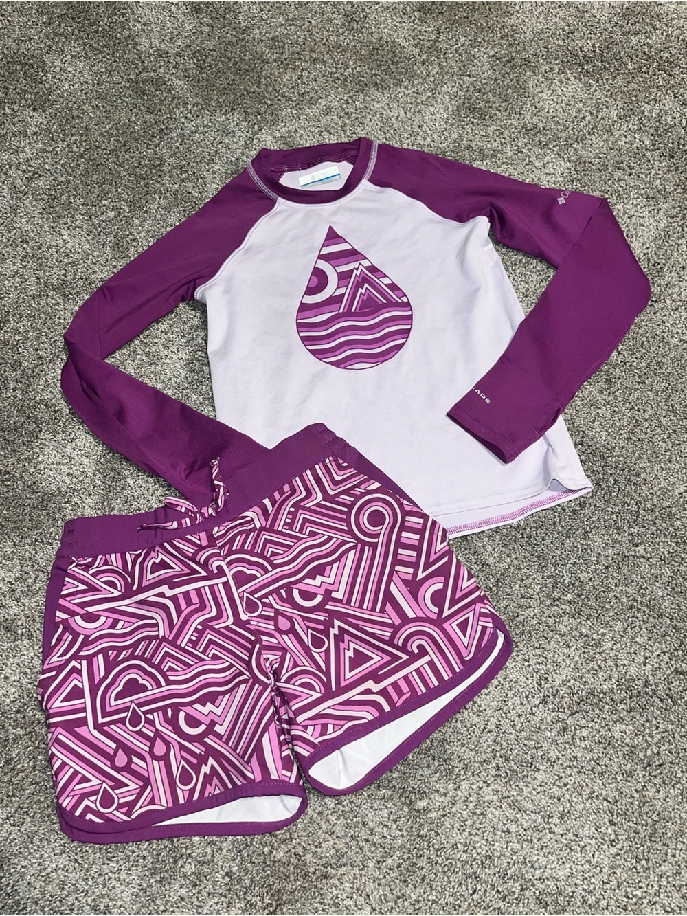 Columbia Omni shade girls 8y hiking camping set small